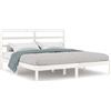 vidaXL Letto in legno massiccio senza materasso bianco 200x200 cm in legno di pino