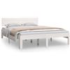 vidaXL Letto in legno massiccio bianco 150x200 cm