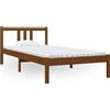 vidaXL Letto in legno massiccio marrone miele 90x200 cm