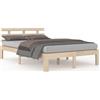 vidaXL Letto in legno massiccio 150x200 cm