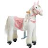 Ponnie Unicorno meccanico a cavallo Ponnie Merlin S con sella rosa