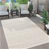 Paco Home Tappeto da esterno resistente alle intemperie Boho & Skandi Effetto 3D per terrazza, balcone e giardino Dimensioni 120x160 cm