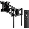 Maclean Brackets Supporto elettrico per TV a parete QLED OLED LED LCD Plasma con telecomando Regolazione dell'altezza Per il montaggio sopra il camino 37-70" fino a 35kg