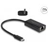 DELOCK USB Type-C Adapter zu Gigabit LAN mit Power Delivery