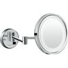 hansgrohe Logis UNIVERSAL miroir de rasage, avec éclairage LED, inclinable, pivotant, D 188mm, chromé, 73570000, 73570000