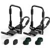 Wiltec Porta kayak da tetto Wiltec fino a 68 kg, 2 pezzi, porta barca pieghevole a J in alluminio, porta kayak da tetto per auto, canoa con cinghie di fissaggio