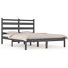 vidaXL Massivholzbett Grau Kiefer 200x200 cm