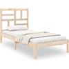 vidaXL Letto in legno massiccio 90x200 cm