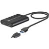 Sonnet Technologies SONNET USB3-DHDMI Adattatore cavo video USB Tipo-A 2 x HDMI Nero (USB3-DHDMI)