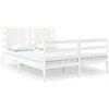 vidaXL Letto in legno massiccio senza materasso bianco 120x190 cm in legno di pino