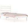 vidaXL Letto in legno massiccio di pino bianco 100x200 cm