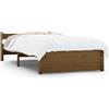 vidaXL Letto in legno massiccio senza materasso marrone miele 75x190 cm