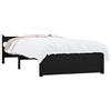 vidaXL Letto in legno massiccio nero 90x200 cm