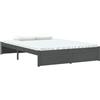 vidaXL Letto in legno massiccio grigio 140x200 cm
