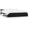 vidaXL Letto in legno massiccio nero 140x190 cm