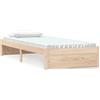 vidaXL Letto in legno massiccio senza materasso 75x190 cm