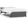 vidaXL Letto in legno massiccio grigio 75x190 cm