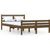 vidaXL Letto in legno massiccio marrone miele 150x200 cm