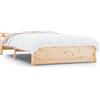 vidaXL Letto in legno massiccio senza materasso 120x200 cm