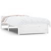 vidaXL Letto in legno massiccio bianco 90x190 cm