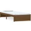 vidaXL Letto in legno massiccio senza materasso marrone miele 75x190 cm