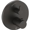 KLUDI NOVA FONTE PURISTIC Mitigeur thermostatique encastré pour douche, pour 1 consommateur, avec robinet d'arrêt céramique, 208353915, 208353915