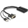DELOCK Adattatore da HDMI a VGA con audio 25 cm