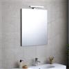 Kiamami Valentina Specchio bagno a filo reversibile 60x70 con lampada luce a led