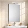 Kiamami Valentina Specchio bagno semplice con luce da 45 cm x 90 cm
