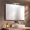 Kiamami Valentina Specchio filo bagno reversibile lampada luce a led 80x70 cm