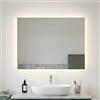 Kiamami Valentina Specchio arredo bagno cm 90x70 illuminazione a led