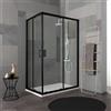 Kiamami Valentina Box doccia 70x90 h 190 profilo nero opaco cristallo trasparente | City