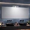 Kiamami Valentina Specchio bagno 120x60 con lampada led cromata 30cm
