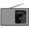 TechniSat DIGITRADIO 2 - Radio Dab+/FM portatile a batteria (con streaming audio Bluetooth, funzione sveglia, display OLED, presa per cuffie, altoparlante 1 W RMS) Nero/Bianco