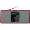TECHNISAT DIGITRADIO 2 S radio tascabile DAB+, FM Bluetooth® funzione sveglia, ricaricabile rosso