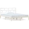 vidaXL Letto in legno massiccio bianco 150x200 cm