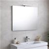 Kiamami Valentina Specchio bagno 90x60 e con applique led cromata