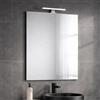 Kiamami Valentina Specchio bagno reversibile 80x60 con lampada cromata 30 cm