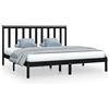 vidaXL Letto in legno massiccio di pino nero 200x200 cm