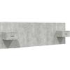 vidaXL Testiera con comodini in legno grigio cemento