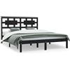 vidaXL Letto in legno massiccio di pino nero 200x200 cm