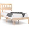 vidaXL Letto in legno massiccio di pino 90x190 cm