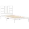 vidaXL Letto in legno massiccio bianco 100x200 cm