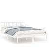 vidaXL Letto in legno massiccio bianco 150x200 cm