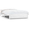 vidaXL Letto in legno massiccio bianco 140x200 cm