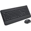 Logitech Signature MK650 Combo for Business - Set tastiera e mouse - wireless - Bluetooth LE - QWERTY - Svizzera - Grafite