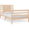 vidaXL Letto in legno massiccio senza materasso 90x190 cm pino