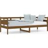 vidaXL Letto da giorno in pino massiccio marrone miele 80x200 cm