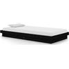 vidaXL Letto in legno massiccio nero 100x200 cm