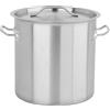 TRIZERATOP Pentola alta con coperchio 28x28 cm, 17 l, acciaio inossidabile 201